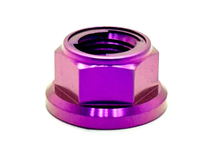 Titanium Rear Axle / Motor Shaft Nut - M12x1.25 Metal Locking Nut - Image 3